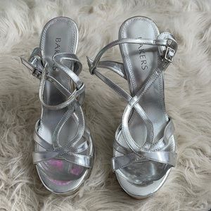 Bakers Silver Heels. Size 7.5